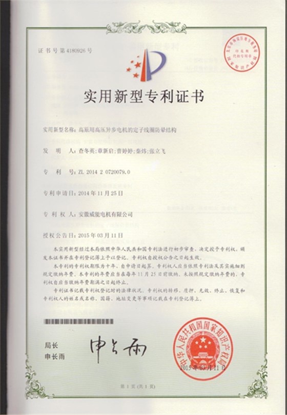 开云手机官方网站,开云中国
专利|高原用高压异步电机的定子线圈防晕结构