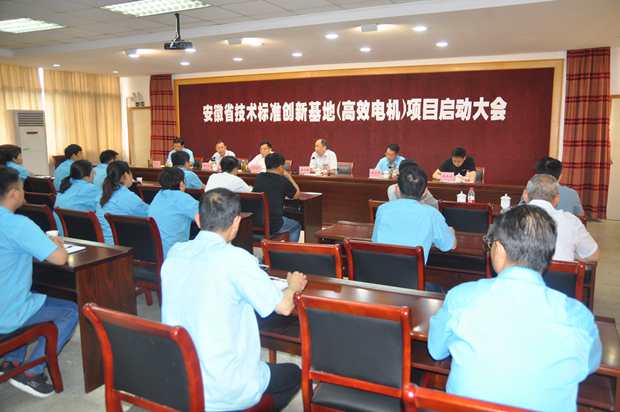 徽省技术标准创新基地（高效电机）项目启动大会在开云手机官方网站,开云中国
股份公司隆重召开